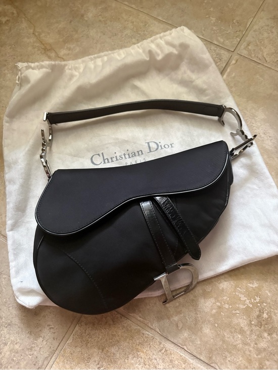 Dior Handbags - Christian Dior Black Saddle Bag